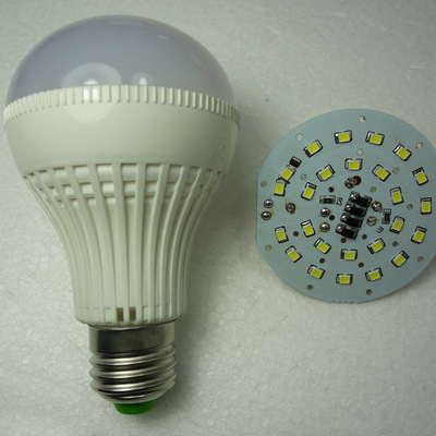 【LED球泡灯7W 塑胶外壳阻容节能灯泡 E27 B22螺口】价格,厂家,图片,LED球泡灯,佛山市焜海科技-