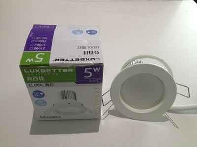 【LED LUXBETTER亮百佳 筒灯2.5寸5W 4000K】价格,厂家,图片,LED筒灯,雅域光源-